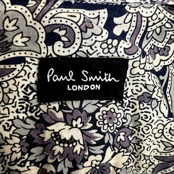 Paul Smith London Made Italy Men Shirt Paisley Button Up Dressy Preppy Designer - Picture 3 of 12